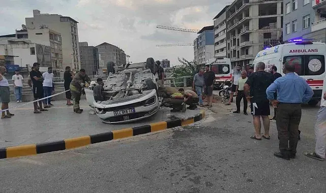 Takla atan otomobilde 19 ve 23 yaşındaki 2 genç can verdi