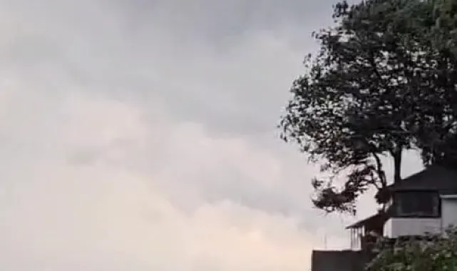 Denizden yükselen hortum korku dolu anlar yaşattı