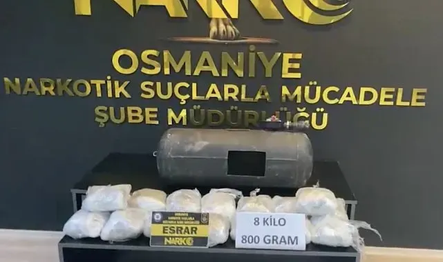 LPG tankına gizlenen 8 kilo 800 gram esrar ele geçirildi: 2 tutuklama