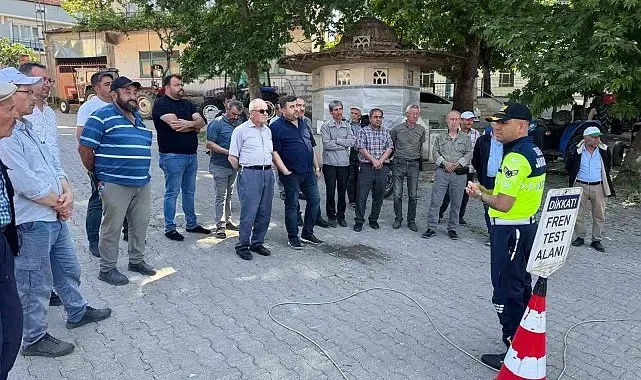 Jandarmadan ROPS demiri ve reflektör eğitimi