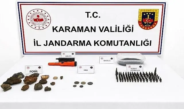 Karaman'da tarihi eserler ele geçirildi: 6 tutuklama