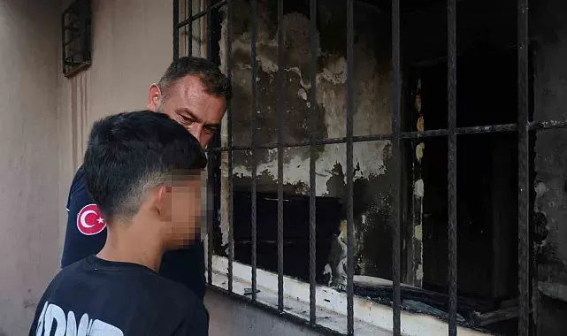 Antalya'da 13 yaşındaki çocuk çakmakla oynarken evi yaktı
