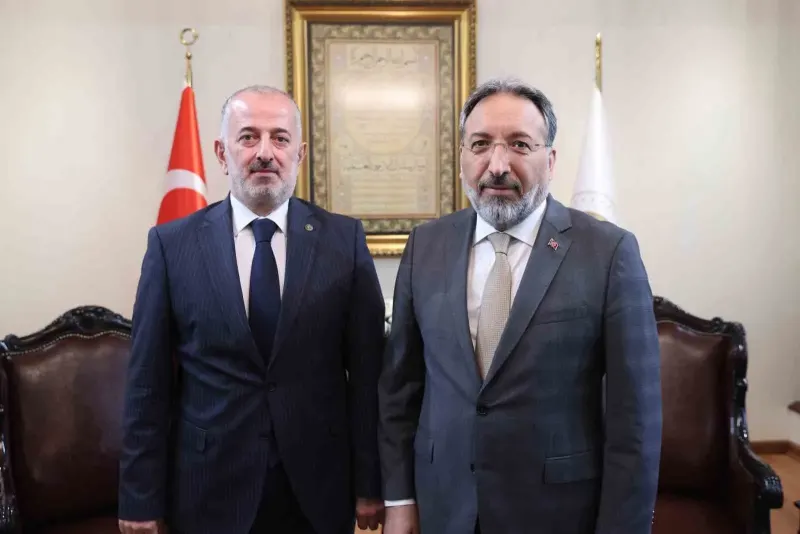 Bilecik Il Müftüsü Yusuf Dikmen, Diyanet İşleri Başkanı Arpaguş ile görüştü
