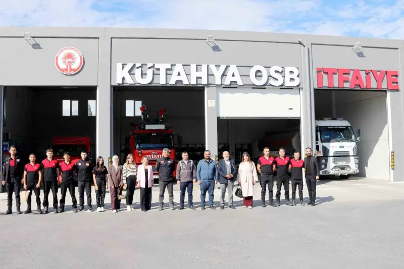 Kütahya'da itfaiye öğrencileri OSB ekibini ziyaret etti
