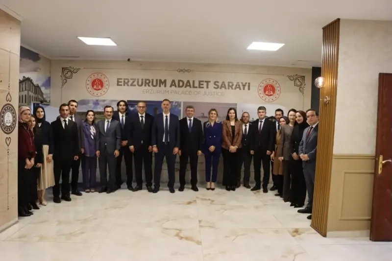 Hâkimler ve Savcılar Kurulu heyeti Erzurum Adliyesi'nde incelemelerde bulundu