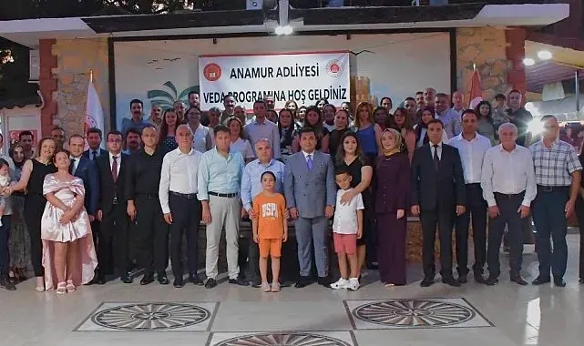 Anamur Adliyesinde görev yeri değişen yargı mensuplarına veda programı