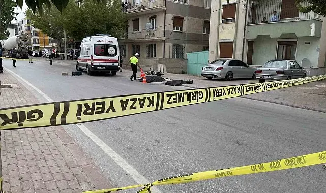 Beton mikserinin çarptığı elektrikli bisikletin sürücüsü öldü