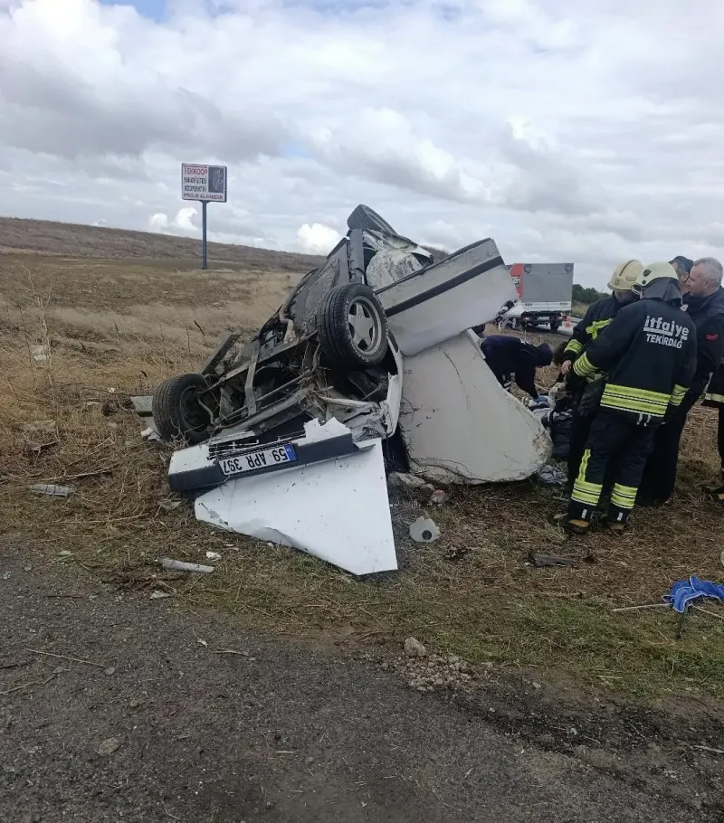 Tekirdağ Yolunda Feci Kaza: 1 Genç Hayatını Kaybetti, 3 Yaralı