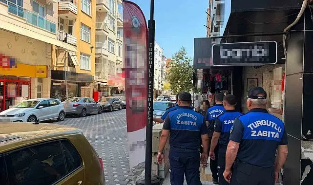 Turgutlu'da yol ve kaldırım işgallerine ortak denetim