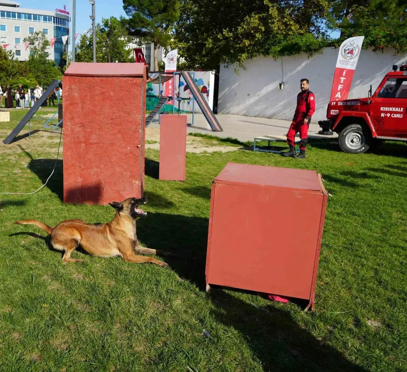 Kırıkkale'de Arama Kurtarma Köpeklerinden Başarılı Gösteri