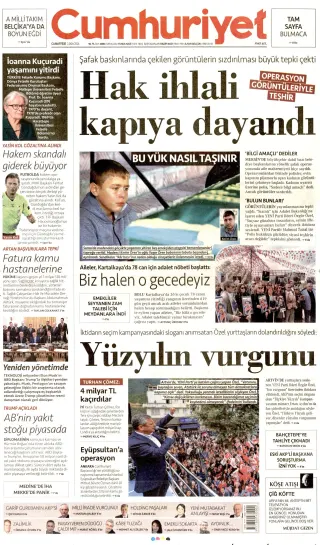 Cumhuriyet manşeti