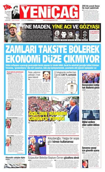 Yeniçağ manşeti
