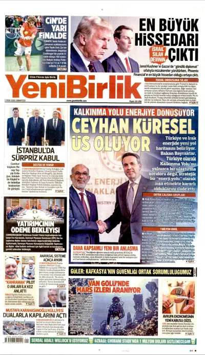 YeniBirlik manşeti