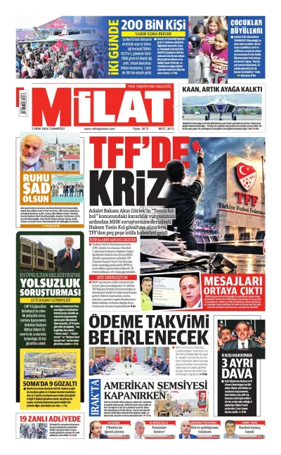 Milat manşeti