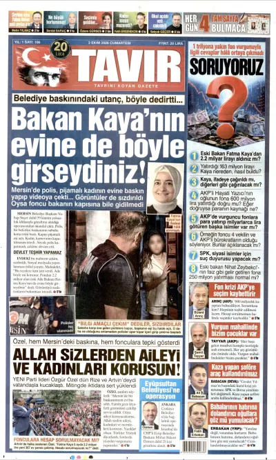 Tavır manşeti