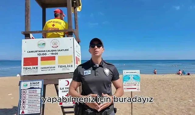 Sinop'ta boğulmalara karşı hayat kurtaran uyarılar
