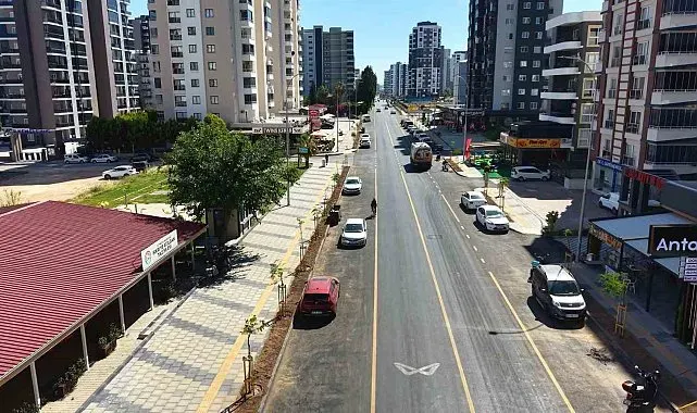 Mersin'de yenilenen cadde 420 ağaçla buluştu