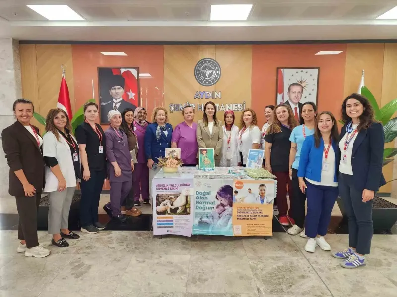 Aydın Şehir Hastanesi'nde Normal Doğum Haftası Kapsamında Bilgilendirme Standı Kuruldu