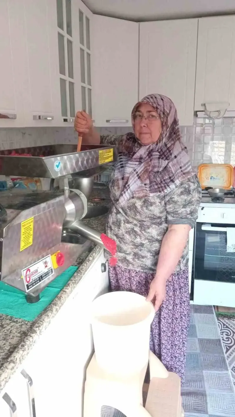 Edirne Uzunköprü'de Kadınların Salça Mesaisine Destek Eli