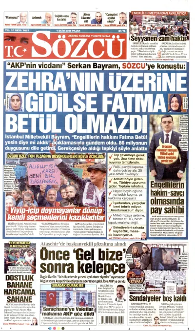 Sözcü manşeti