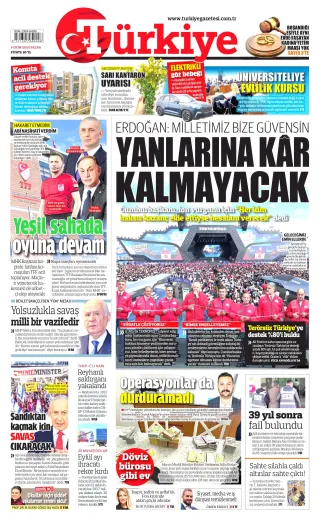 Türkiye manşeti