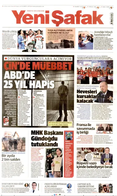Yeni Şafak manşeti