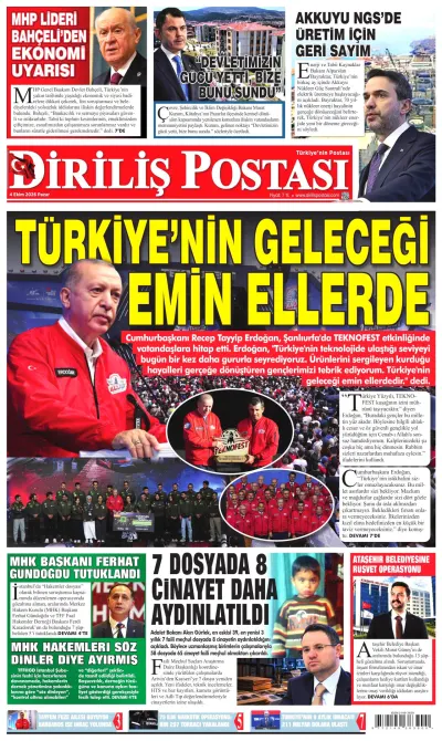 Diriliş Postası manşeti