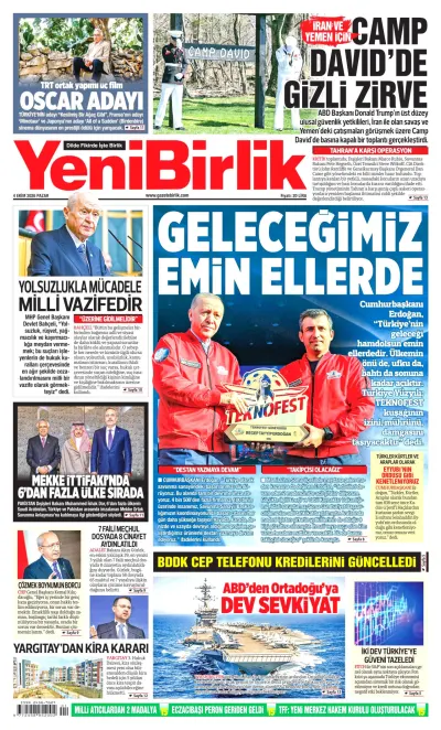 YeniBirlik manşeti