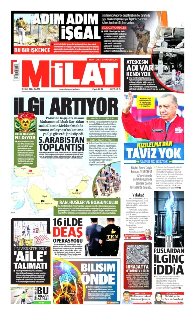 Milat manşeti