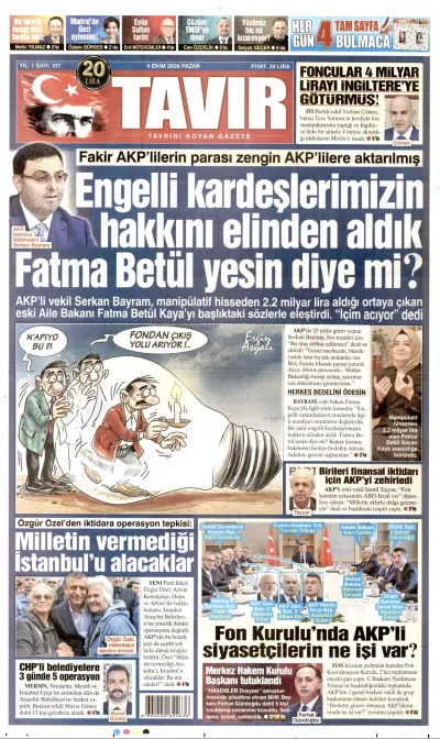 Tavır manşeti