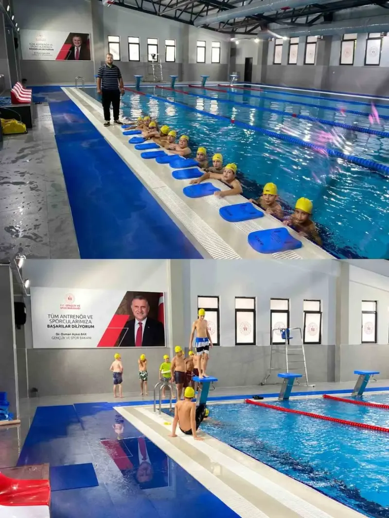 Burhaniyeli Hafızlık Öğrencileri Yarı Olimpik Havuzda Buluştu