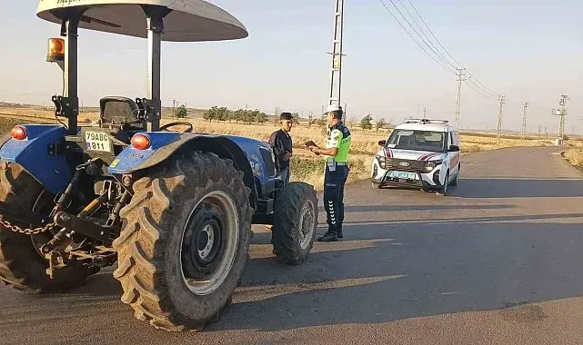 Kilis'te traktör ve tarım araçlarına trafik denetimi