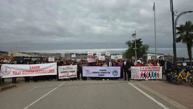 Samsun'da Öğrencilerden Sağlıklı Yaşam İçin Farkındalık Yürüyüşü