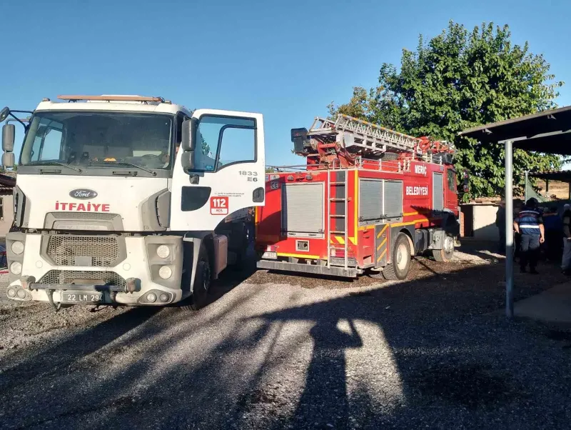 Edirne Meriç'te Müstakil Evde Çıkan Yangın İtfaiye Tarafından Söndürüldü