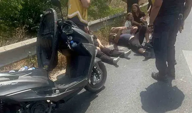 Tekirdağ'da devrilen motosikletteki 3 kişi yaralandı