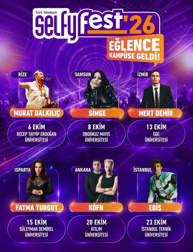 Türk Telekom Selfyfest’26 Üniversite Kampüslerinde Başlıyor