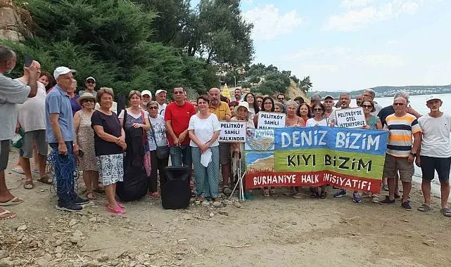 Balıkesir'de vatandaşlar kıyı işgaline tepki gösterdi