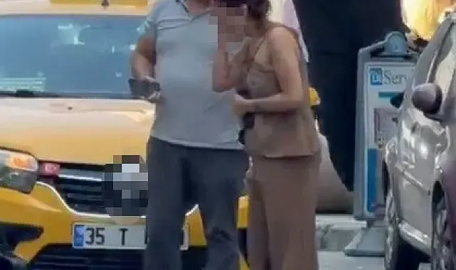 İzmir'de taksici ile vatandaş arasındaki 'güzergah' kavgası kamerada