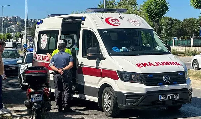 Samsun'da motosiklet kazası: 1 yaralı