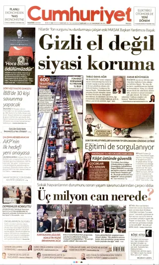 Cumhuriyet manşeti