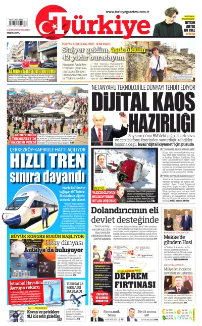Türkiye manşeti