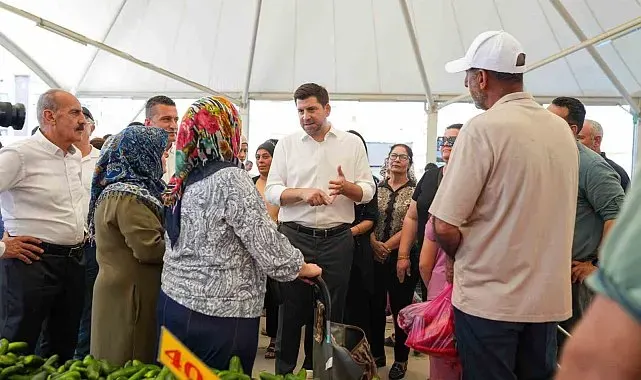 Tarsus'ta 4 yıldır atıl kalan semt pazarı yeniden hizmete açıldı