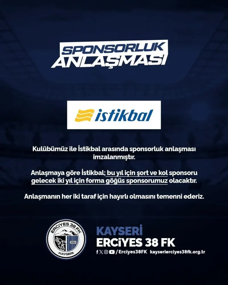 Erciyes 38 FK ile İstikbal Arasında Önemli Sponsorluk Anlaşması İmzalandı