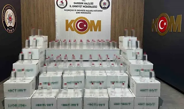 Samsun'da 900 litre kaçak etil alkol ele geçirildi
