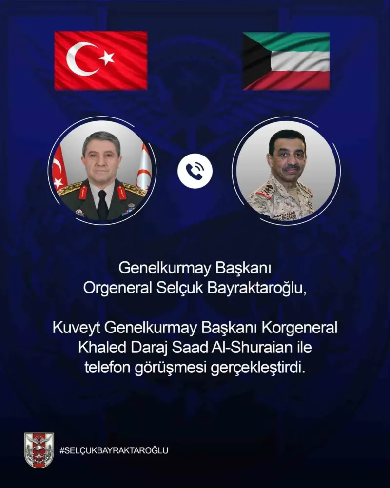 Orgeneral Selçuk Bayraktaroğlu Kuveytli Mevkidaşıyla Görüştü