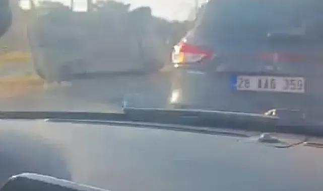Kontrolden çıkan otomobil takla attı