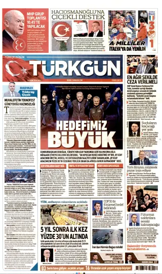 Türkgün manşeti