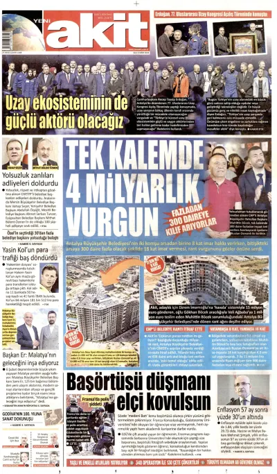 Yeni Akit manşeti