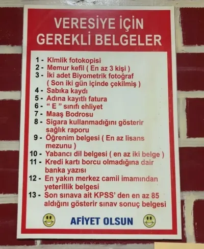 Erzurum'daki Bir Kahvehanede Veresiye İçin İstenen Şartlar Görenleri Şaşırttı