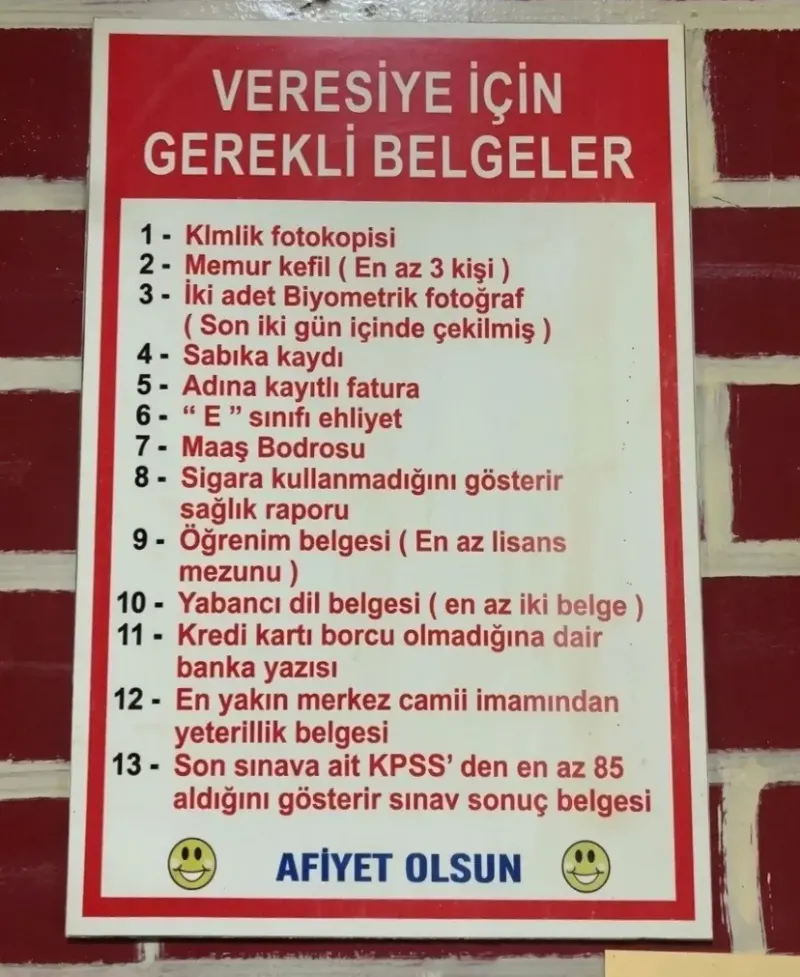Erzurum'daki Bir Kahvehanede Veresiye İçin İstenen Şartlar Görenleri Şaşırttı
